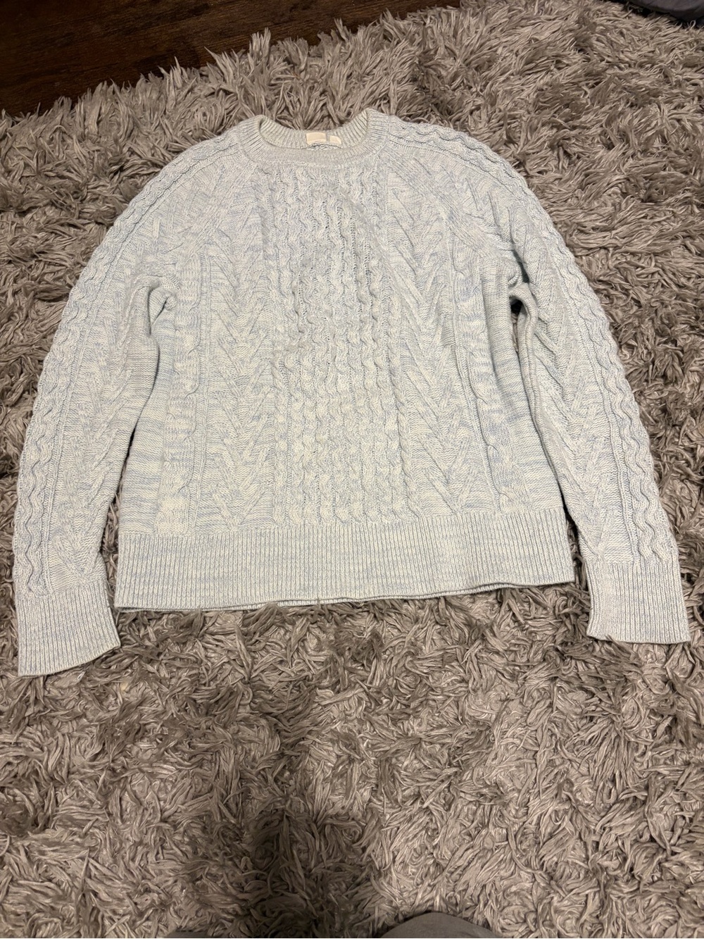 GAP Light Blue Cable Knit Sweater